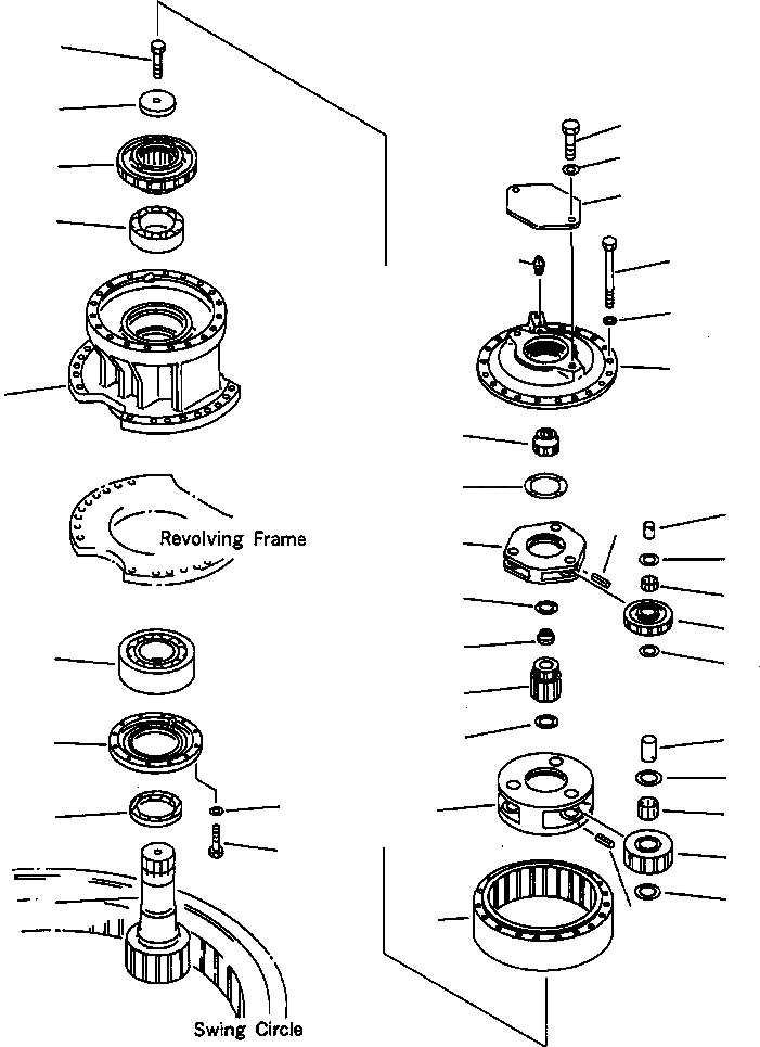 Схема запчастей Komatsu PC400LC-6LC - FIG NO. Y-A МЕХАНИЗМ ПОВОРОТА РЕМ. КОМПЛЕКТЫS