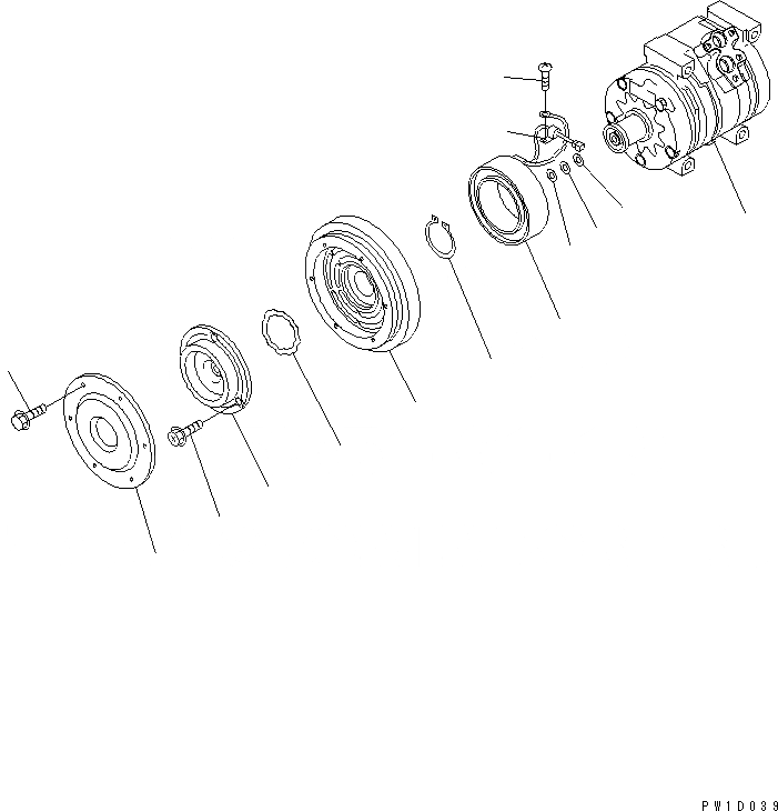Схема запчастей Komatsu PC400LC-7E0 - КОНДИЦ. ВОЗДУХА (КОМПРЕССОР) КАБИНА ОПЕРАТОРА И СИСТЕМА УПРАВЛЕНИЯ