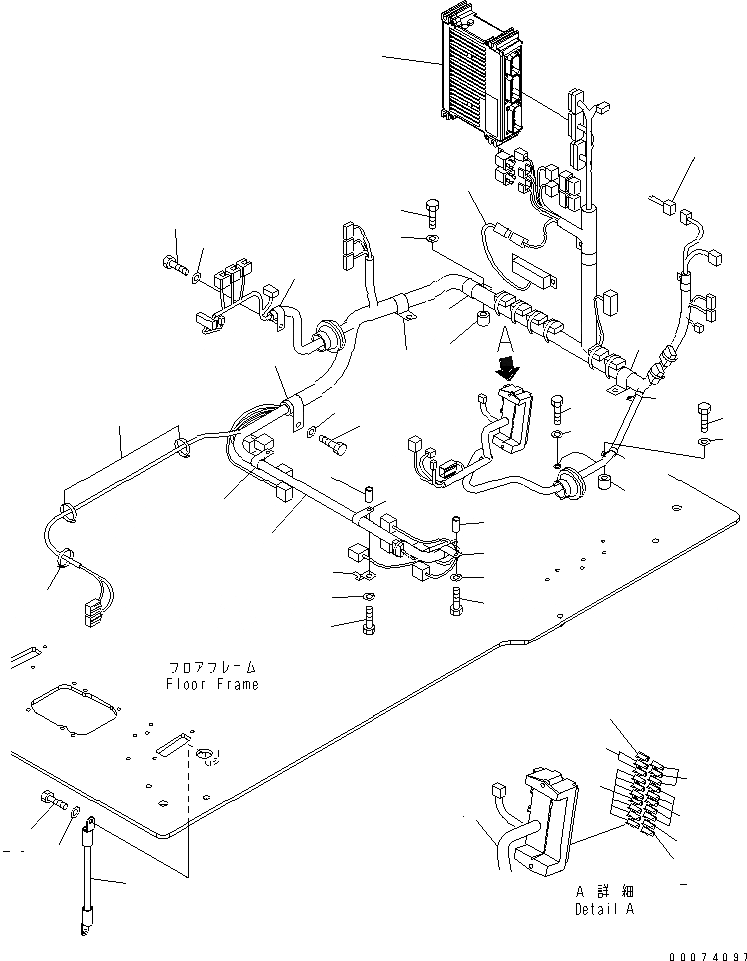 Схема запчастей Komatsu PC400LC-7E0 - КАБИНА (Э/ПРОВОДКА И ПРЕДОХРАНИТЕЛЬS) КАБИНА ОПЕРАТОРА И СИСТЕМА УПРАВЛЕНИЯ