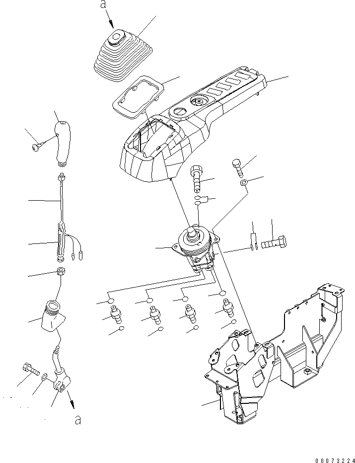 Схема запчастей Komatsu PC400LC-7E0 - КАБИНА (ПРАВ. РЫЧАГ И КЛАПАН) КАБИНА ОПЕРАТОРА И СИСТЕМА УПРАВЛЕНИЯ