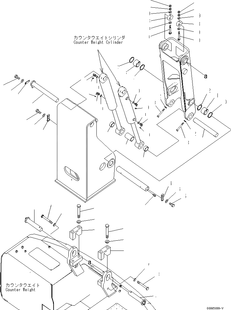 Схема запчастей Komatsu PC400LC-7E0 - ПРОТИВОВЕС REMOVER (ПАЛЕЦS) РАЗНОЕ