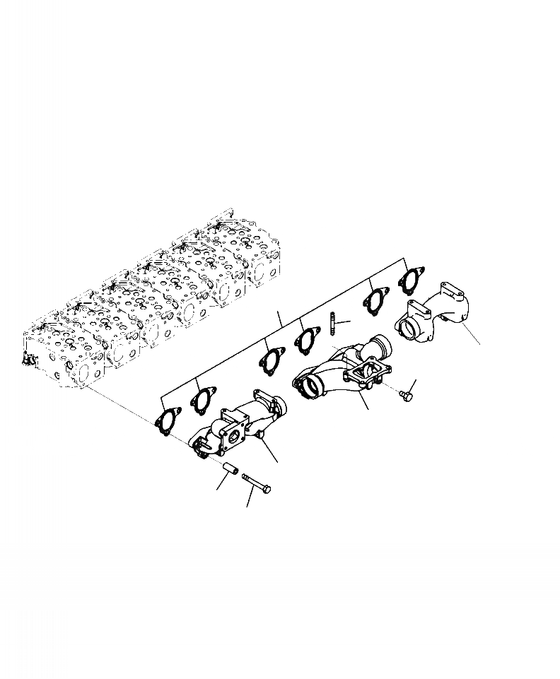Схема запчастей Komatsu PC450LC-8 - A-AG8 ВЫПУСКНОЙ КОЛЛЕКТОР ДВИГАТЕЛЬ