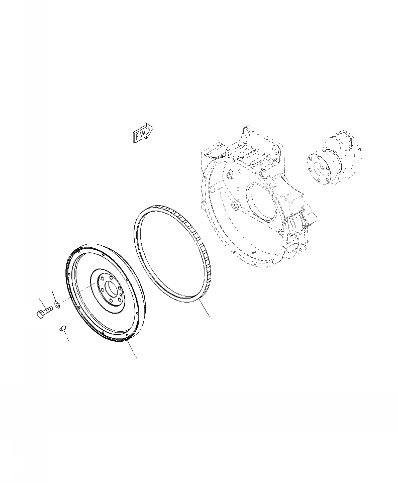 Схема запчастей Komatsu PC450LC-8 - A-AF МАХОВИК ДВИГАТЕЛЬ