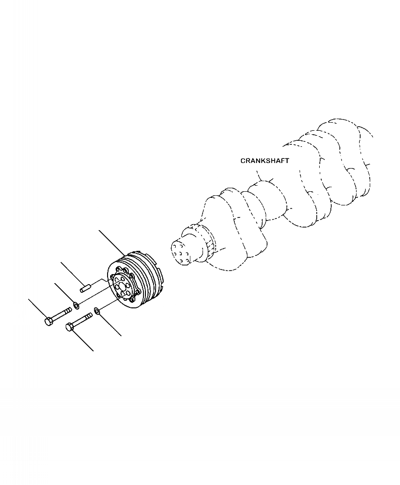 Схема запчастей Komatsu PC450LC-8 - A7-AD8 ШКИВ КОЛЕНВАЛА (НЕ ЗАКАЛЕНН.) ДВИГАТЕЛЬ