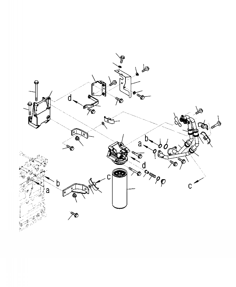 Схема запчастей Komatsu PC450LC-8 - A-AK МАСЛ. ФИЛЬТР И ТРУБЫ ДВИГАТЕЛЬ