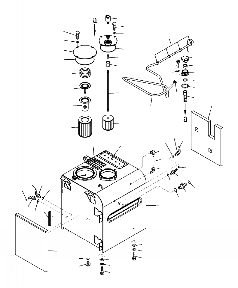 Схема запчастей Komatsu PC450LC-8 - H-A ГИДР. БАК. ГИДРАВЛИКА