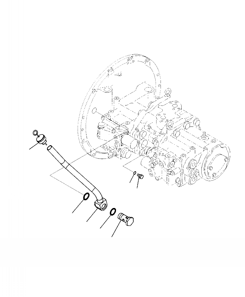 Схема запчастей Komatsu PC450LC-8 - H-A ОСНОВН. НАСОС СОЕДИНИТЕЛЬН. ЧАСТИ ГИДРАВЛИКА