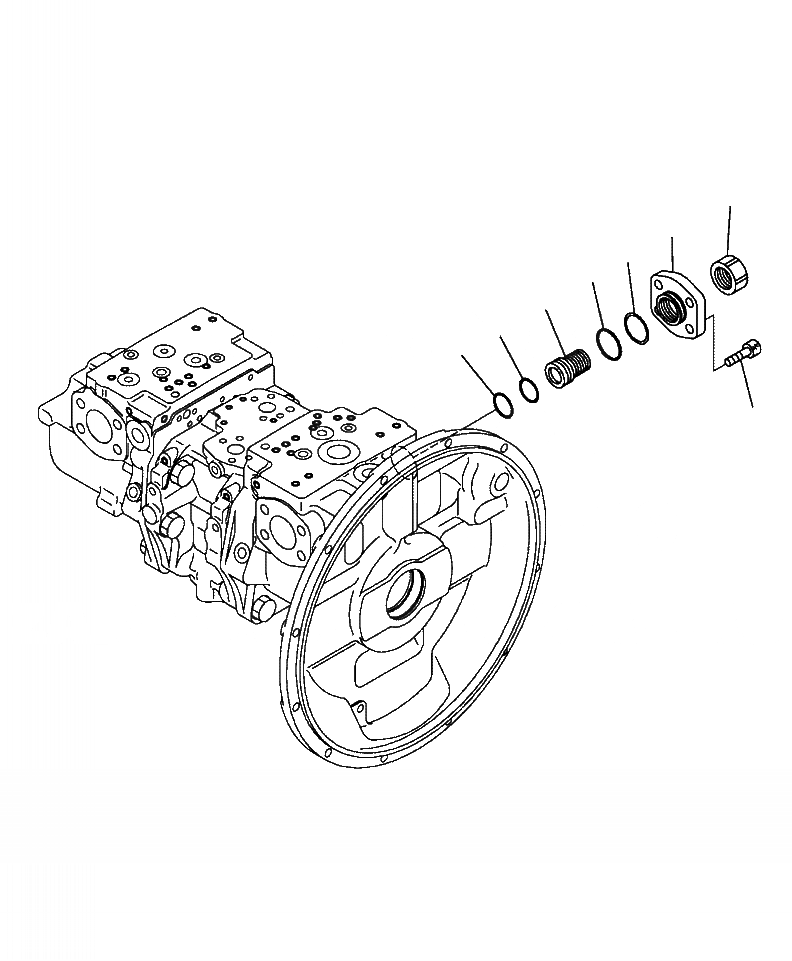 Схема запчастей Komatsu PC450LC-8 - H-A ОСНОВН. НАСОС (/) ГИДРАВЛИКА