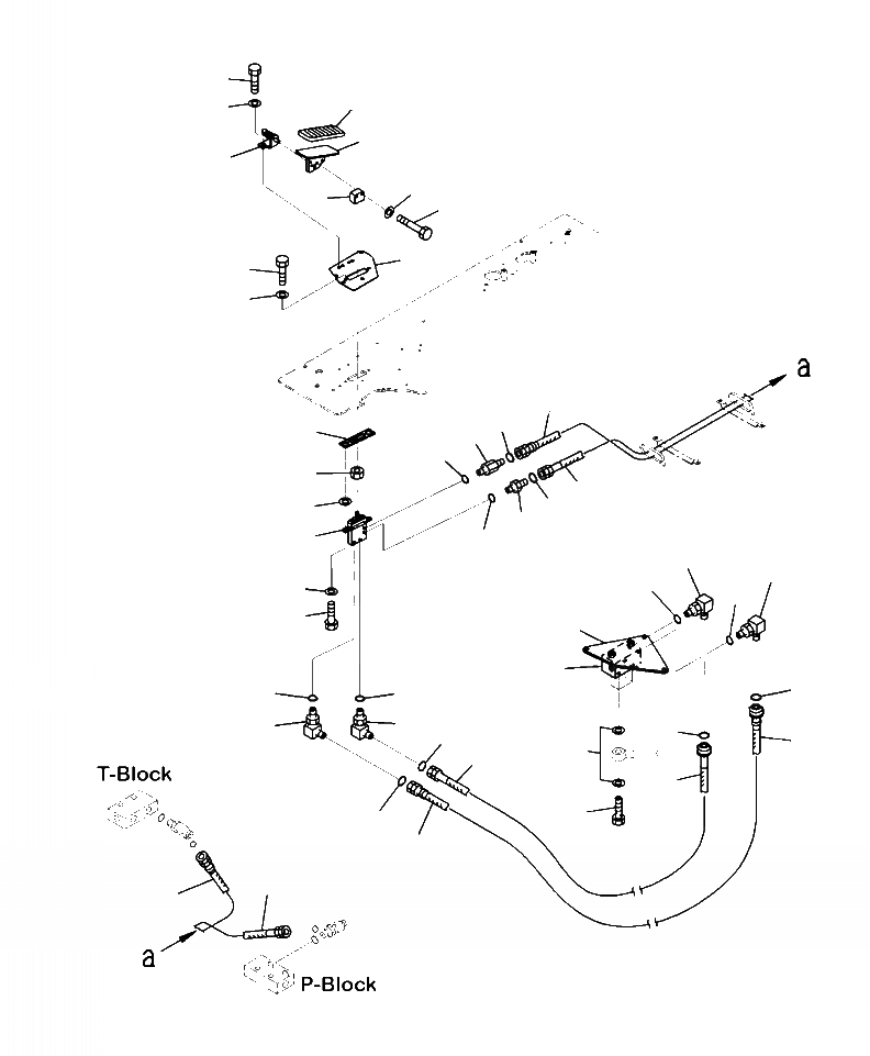 Схема запчастей Komatsu PC450LC-8 - H8-A ПРЯМ. ХОД (/) ГИДРАВЛИКА