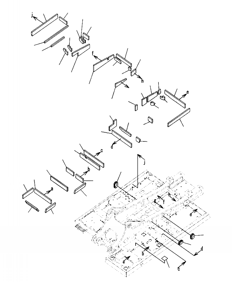 Схема запчастей Komatsu PC450LC-8 - J-A ОСНОВНАЯ РАМА ДЛЯ ПРОТИВОВЕС REMOVER (/) ОСНОВНАЯ РАМА И ЕЕ ЧАСТИ