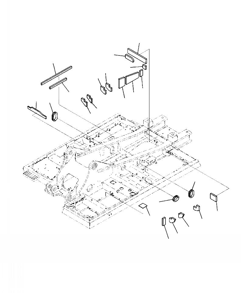 Схема запчастей Komatsu PC450LC-8 - J-A ОСНОВНАЯ РАМА ДЛЯ ПРОТИВОВЕС REMOVER (/) ОСНОВНАЯ РАМА И ЕЕ ЧАСТИ