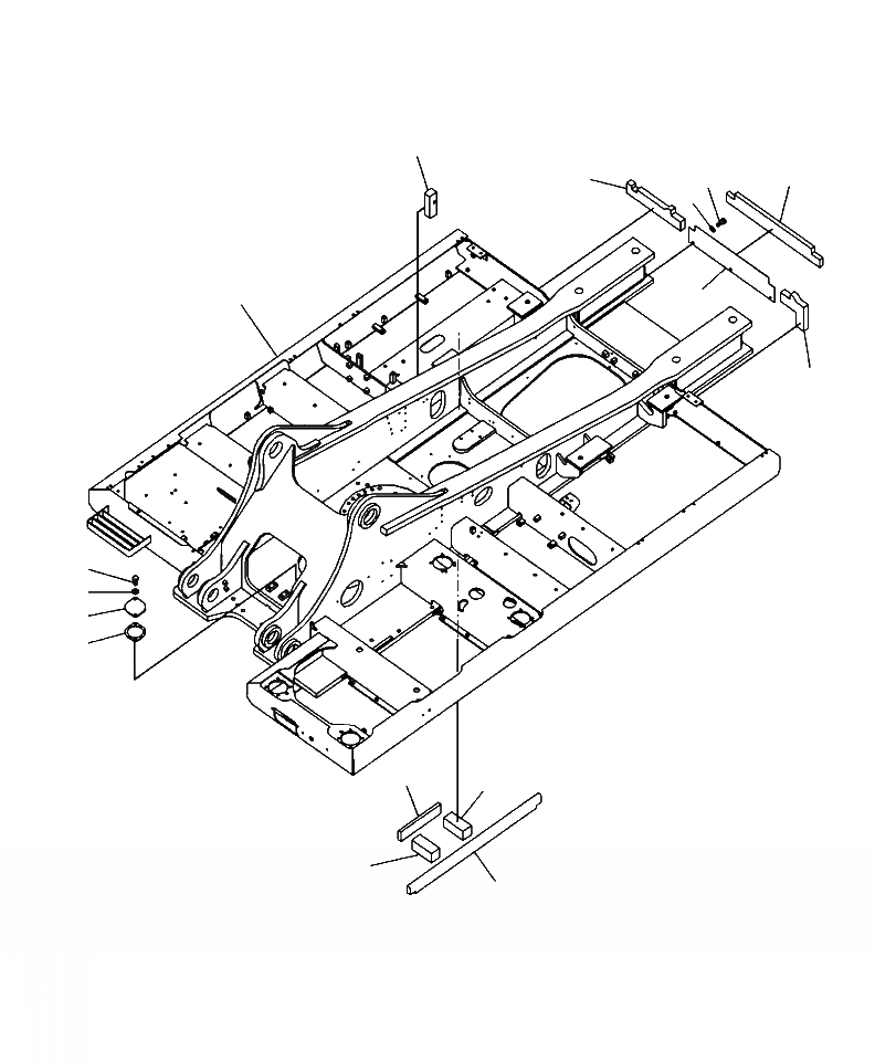 Схема запчастей Komatsu PC450LC-8 - J-A ОСНОВНАЯ РАМА ДЛЯ SUPER УДЛИНН. РУКОЯТЬ И СТРЕЛА (SLF) (/) ОСНОВНАЯ РАМА И ЕЕ ЧАСТИ