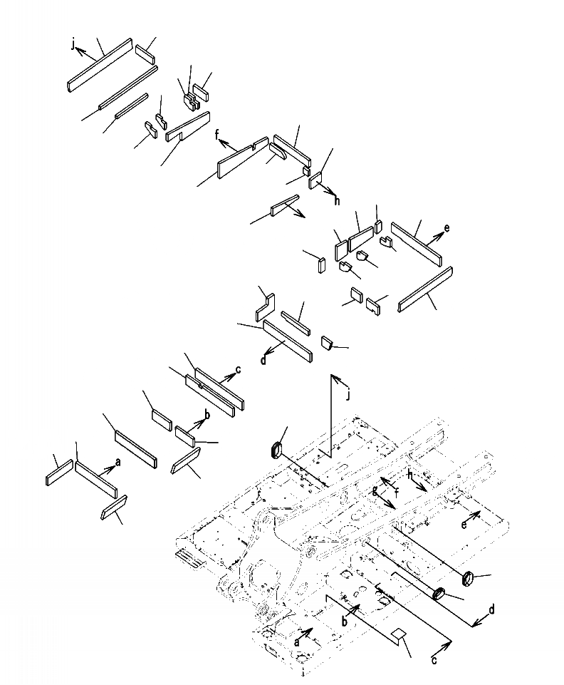 Схема запчастей Komatsu PC450LC-8 - J-A ОСНОВНАЯ РАМА ДЛЯ SUPER УДЛИНН. РУКОЯТЬ И СТРЕЛА (SLF) (/) ОСНОВНАЯ РАМА И ЕЕ ЧАСТИ