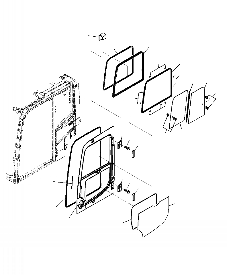 Схема запчастей Komatsu PC450LC-8 - K-A КАБИНА ДВЕРЬ АНТИВАНДАЛЬН. OPERATOR\XD S ОБСТАНОВКА И СИСТЕМА УПРАВЛЕНИЯ