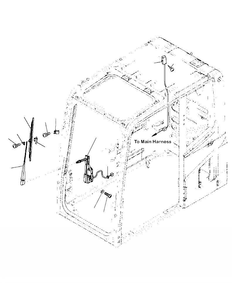Схема запчастей Komatsu PC450LC-8 - K-8A КАБИНА ДВОРНИКИ И ОСВЕЩЕНИЕ АНТИВАНДАЛЬН. OPERATOR\XD S ОБСТАНОВКА И СИСТЕМА УПРАВЛЕНИЯ
