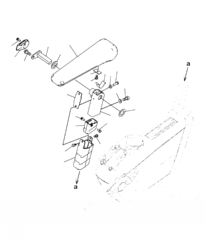 Схема запчастей Komatsu PC450LC-8 - K-A КАБИНА ПОДЛОКОТНИК, ЛЕВ. OPERATOR\XD S ОБСТАНОВКА И СИСТЕМА УПРАВЛЕНИЯ