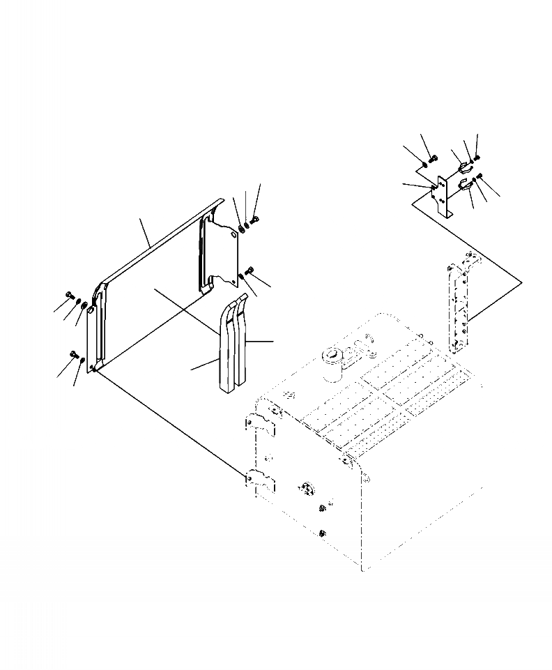 Схема запчастей Komatsu PC450LC-8 - M-A КАБИНА ПРАВ. ДВЕРЬ (/) ЧАСТИ КОРПУСА