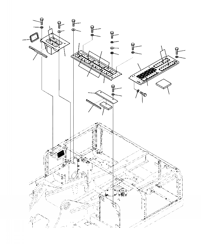 Схема запчастей Komatsu PC450LC-8 - M-A КАБИНА COVER ЧАСТИ КОРПУСА