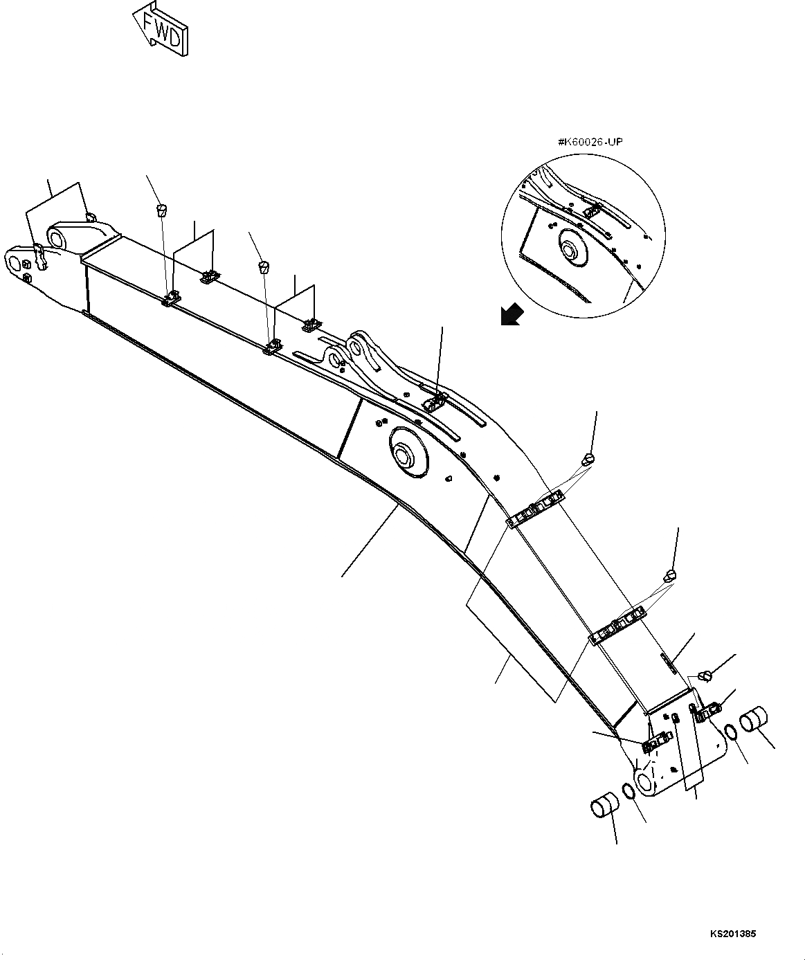 Схема запчастей Komatsu PC490-10 - СТРЕЛА, 7MM, -НАВЕСН. ОБОРУД, С БЫСТРОСЪЕМН. МЕХ-М, KUK, СТРЕЛА СТРЕЛА, 7MM, -НАВЕСН. ОБОРУД, С БЫСТРОСЪЕМН. МЕХ-М, KUK