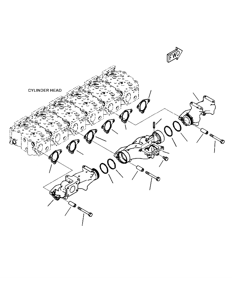 Схема запчастей Komatsu PC490LC-10 - A- ВЫПУСКНОЙ КОЛЛЕКТОР ДВИГАТЕЛЬ