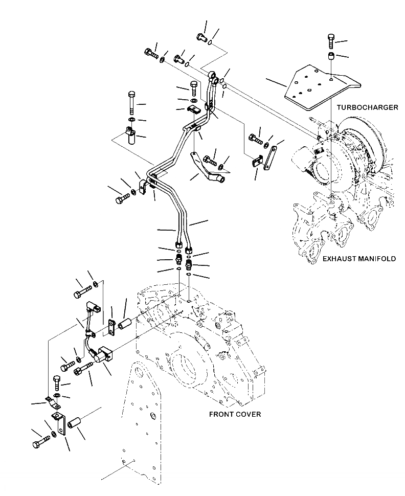 Схема запчастей Komatsu PC490LC-10 - A- KOMATSU РЕГУЛИР. GEOMETRY ТУРБОНАГНЕТАТЕЛЬ (KVGT), EPC ТРУБЫ ДВИГАТЕЛЬ