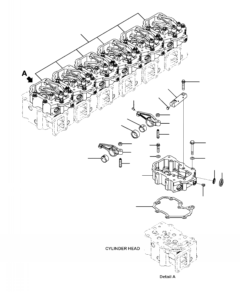 Схема запчастей Komatsu PC490LC-10 - A- КОРОМЫСЛО И КОЖУХ ДВИГАТЕЛЬ