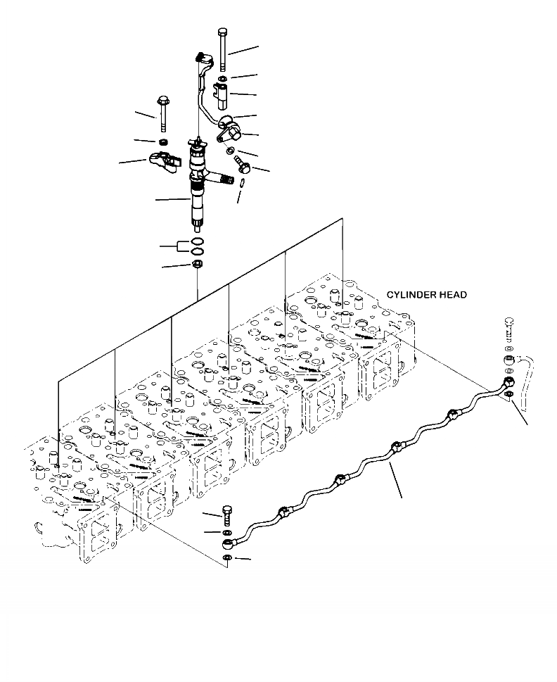 Схема запчастей Komatsu PC490LC-10 - A- ТОПЛИВН. ВПРЫСК И СЛИВН. ТРУБКА ДВИГАТЕЛЬ