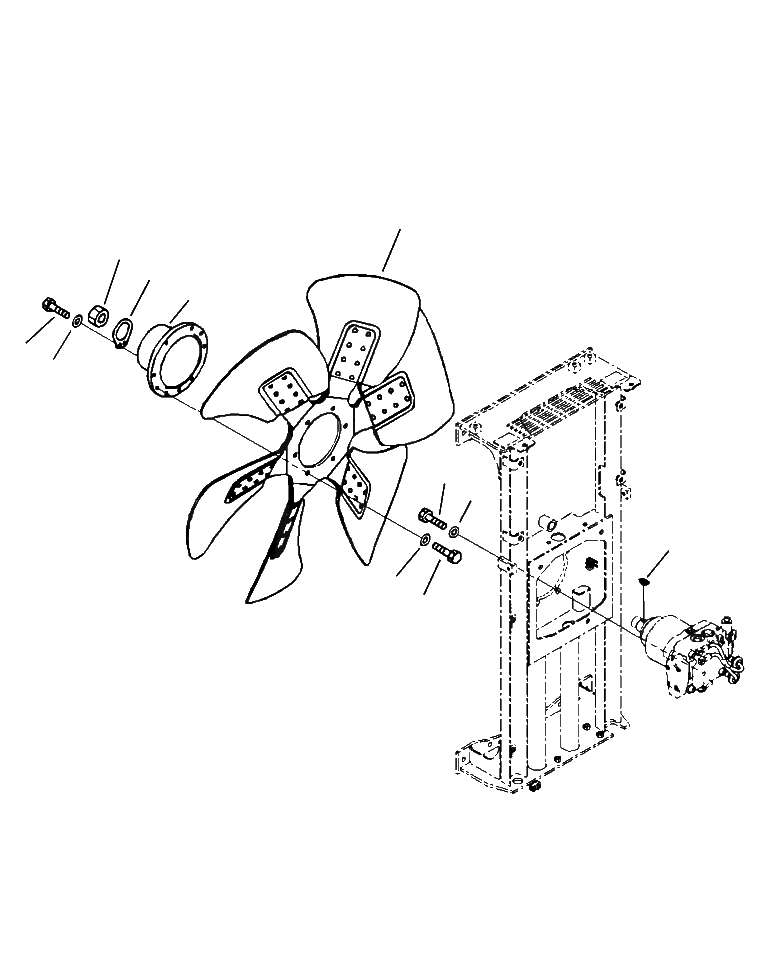 Схема запчастей Komatsu PC490LC-10 - C-9 ВЕНТИЛЯТОР ОХЛАЖДЕНИЯ И КРЕПЛЕНИЕ СИСТЕМА ОХЛАЖДЕНИЯ