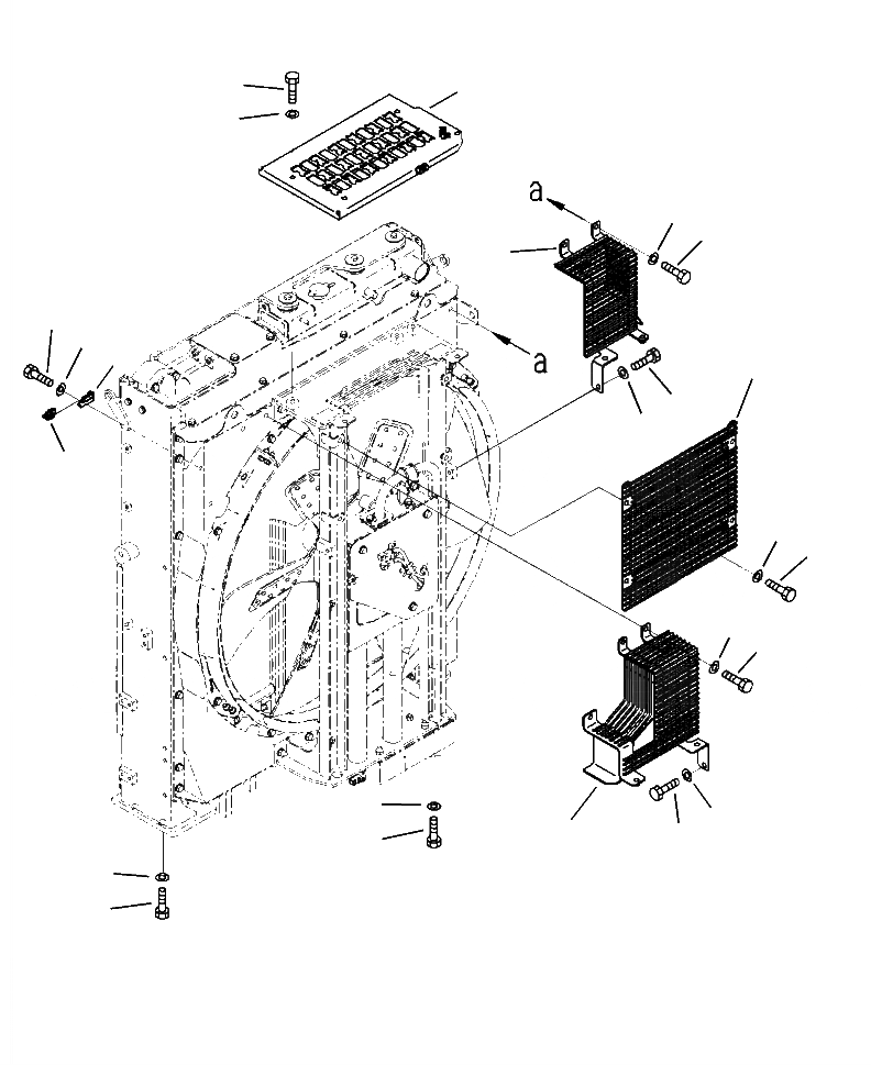 Схема запчастей Komatsu PC490LC-10 - C- ВЕНТИЛЯТОР ОХЛАЖДЕНИЯ ЧАСТИ КОРПУСА СИСТЕМА ОХЛАЖДЕНИЯ