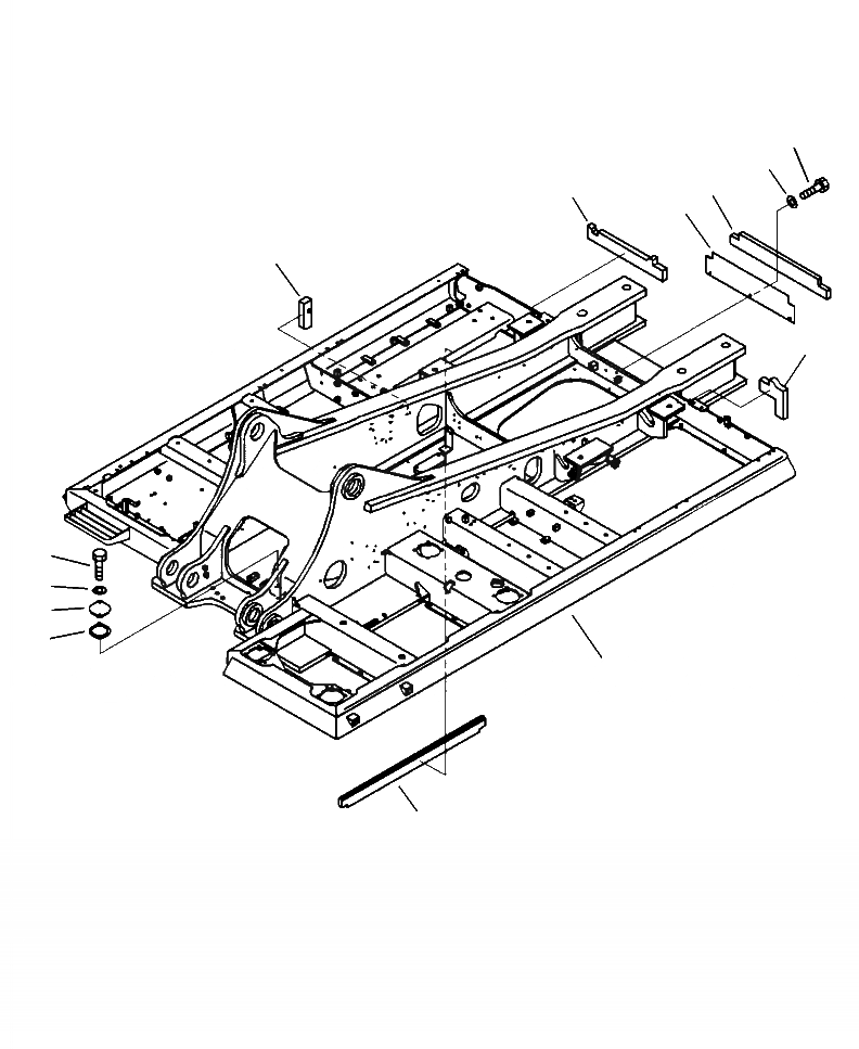 Схема запчастей Komatsu PC490LC-10 - J-A ОСНОВНАЯ РАМА (/) РАМА И ITS КОМПОНЕНТЫ
