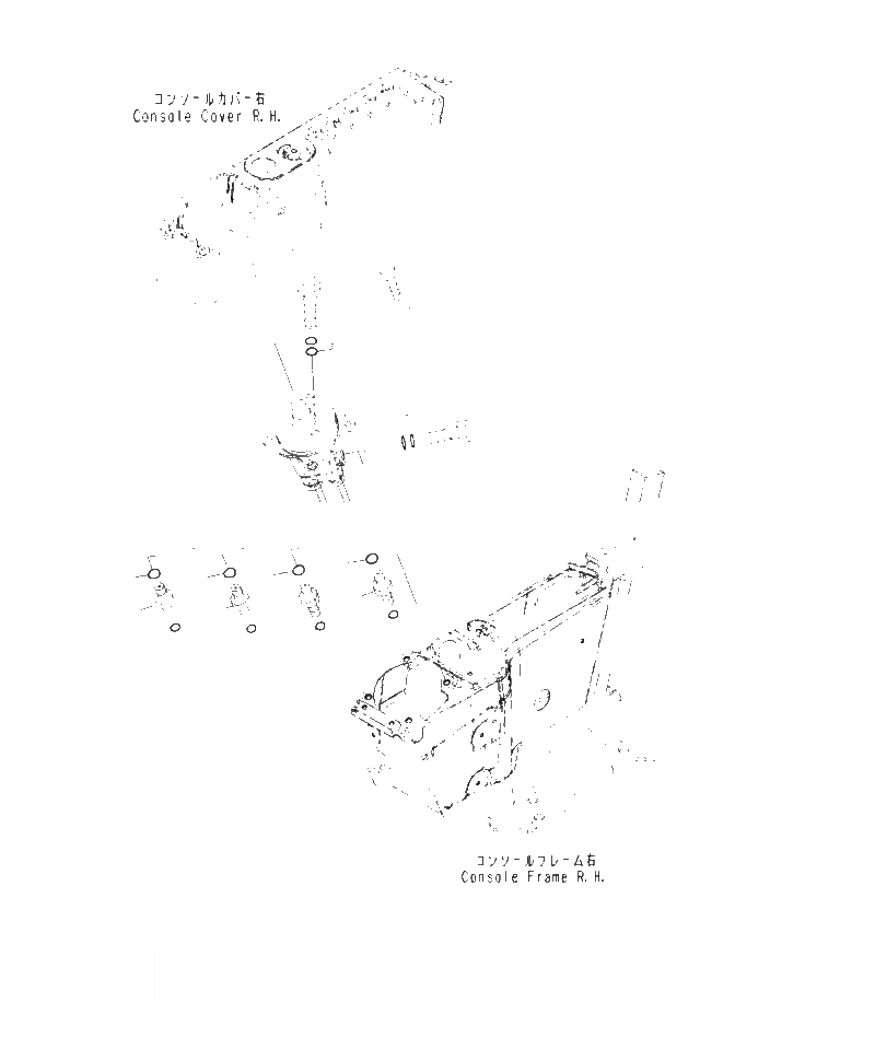 Схема запчастей Komatsu PC490LC-10 - K- КАБИНА ПРАВ. КЛАПАН PPCКРЕПЛЕНИЕ OPERATORS ОБСТАНОВКА И СИСТЕМА УПРАВЛЕНИЯ