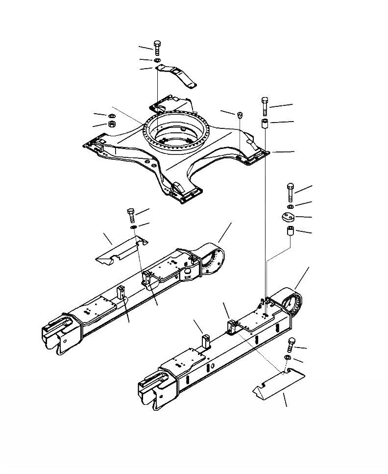 Схема запчастей Komatsu PC490LC-10 - R-A ГУСЕНИЧНАЯ РАМА РЕГУЛЯТОР НИЖН.CARRIAGE