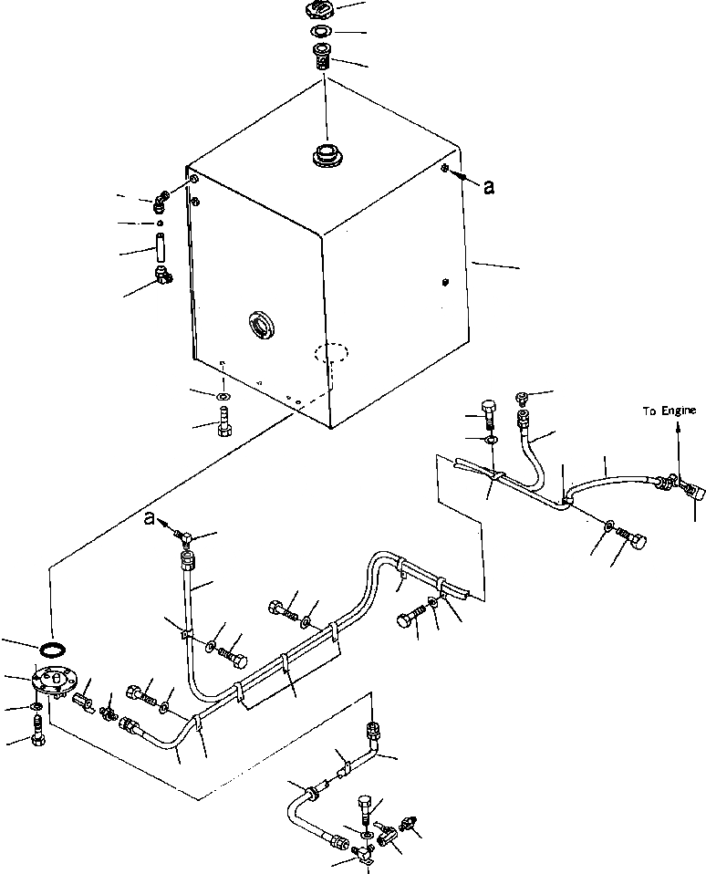 Схема запчастей Komatsu PC650-3 & PC650LC-3 - ТОПЛИВН. БАК. С БЛОКИР.ING КРЫШКА КОМПОНЕНТЫ ДВИГАТЕЛЯ & ЭЛЕКТРИКА