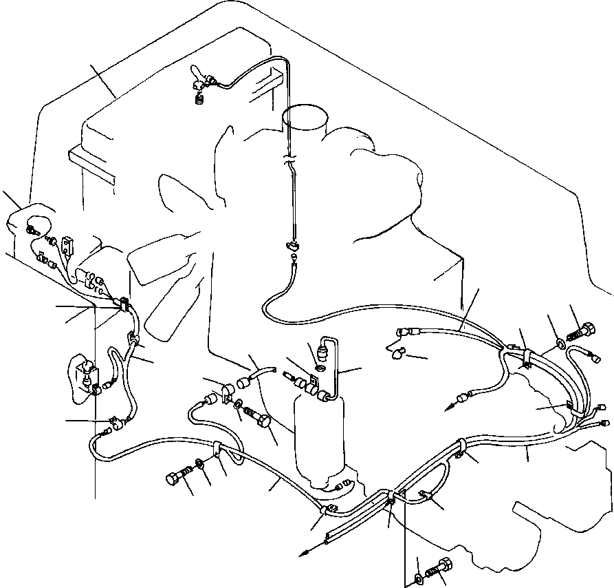 Схема запчастей Komatsu PC650-3 & PC650LC-3 - ЭЛЕКТРИКА - ЗАДН. ЭЛЕКТРОПРОВОДКА КОМПОНЕНТЫ ДВИГАТЕЛЯ & ЭЛЕКТРИКА