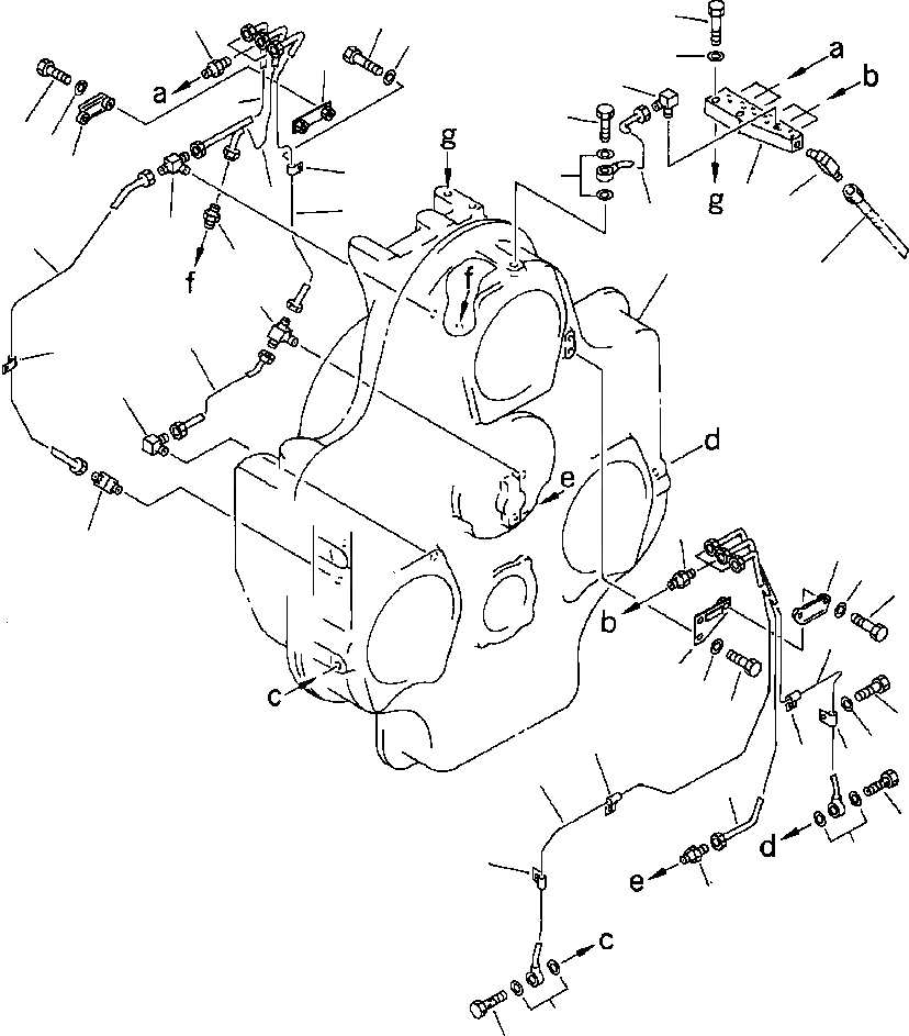Схема запчастей Komatsu PC650-3 & PC650LC-3 - МЕХ-М ОТБОРА МОЩНОСТИ ТРУБЫ МЕХ-М ОТБОРА МОЩНОСТИ И ПОВОРОТН.