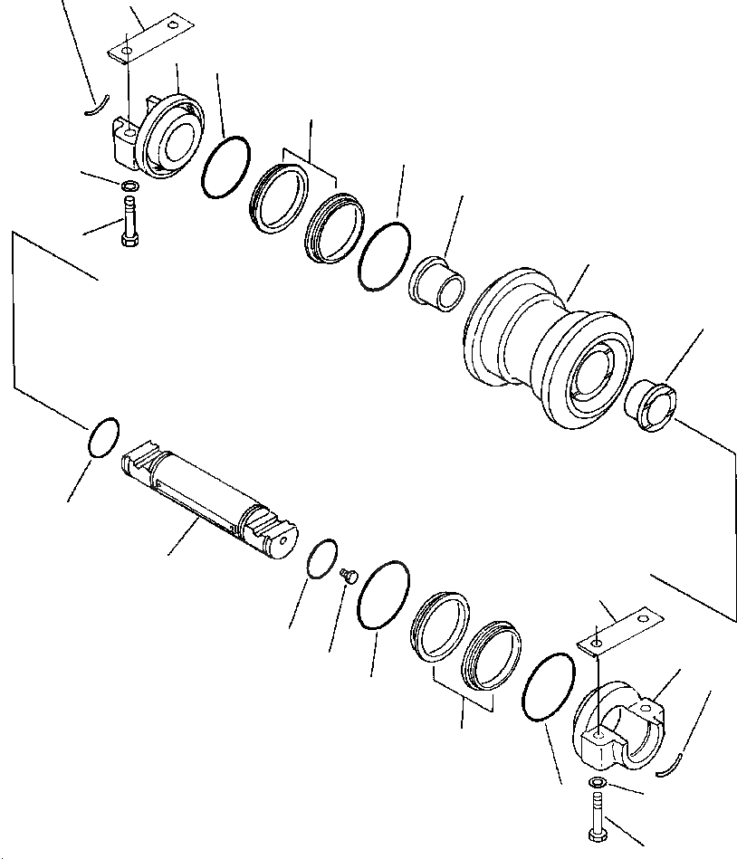 Схема запчастей Komatsu PC650-3 & PC650LC-3 - ОПОРНЫЙ КАТОК PCLC- ХОД И НИЖН.CARRIAGE