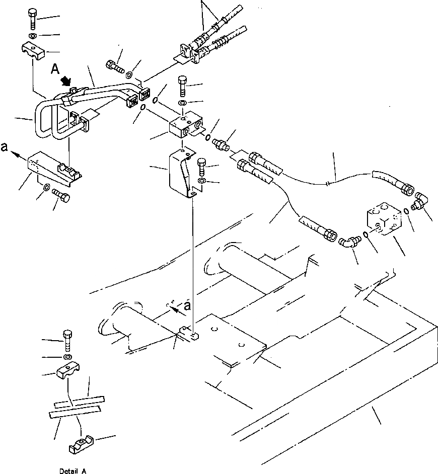 Схема запчастей Komatsu PC650-3 & PC650LC-3 - СЪЕМ ПРОТИВОВЕСА ТРУБЫ УПРАВЛЯЮЩ. КЛАПАН - ЦИЛИНДР СИСТЕМА УПРАВЛЕНИЯ И ОСНОВНАЯ РАМА