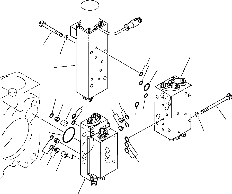 Схема запчастей Komatsu PC650-3 & PC650LC-3 - ГИДР. НАСОС. NO. ПЕРЕДН. БЛОК СЕРВОКЛАПАНА С -STAGE SELECTOR MODE OLSS УПРАВЛ-Е РАБОЧИМ ОБОРУДОВАНИЕМ
