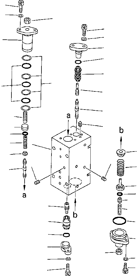 Схема запчастей Komatsu PC650-3 & PC650LC-3 - ГИДР. НАСОС. NO. ПЕРЕДН. CO & NC КЛАПАН УПРАВЛ-Е РАБОЧИМ ОБОРУДОВАНИЕМ