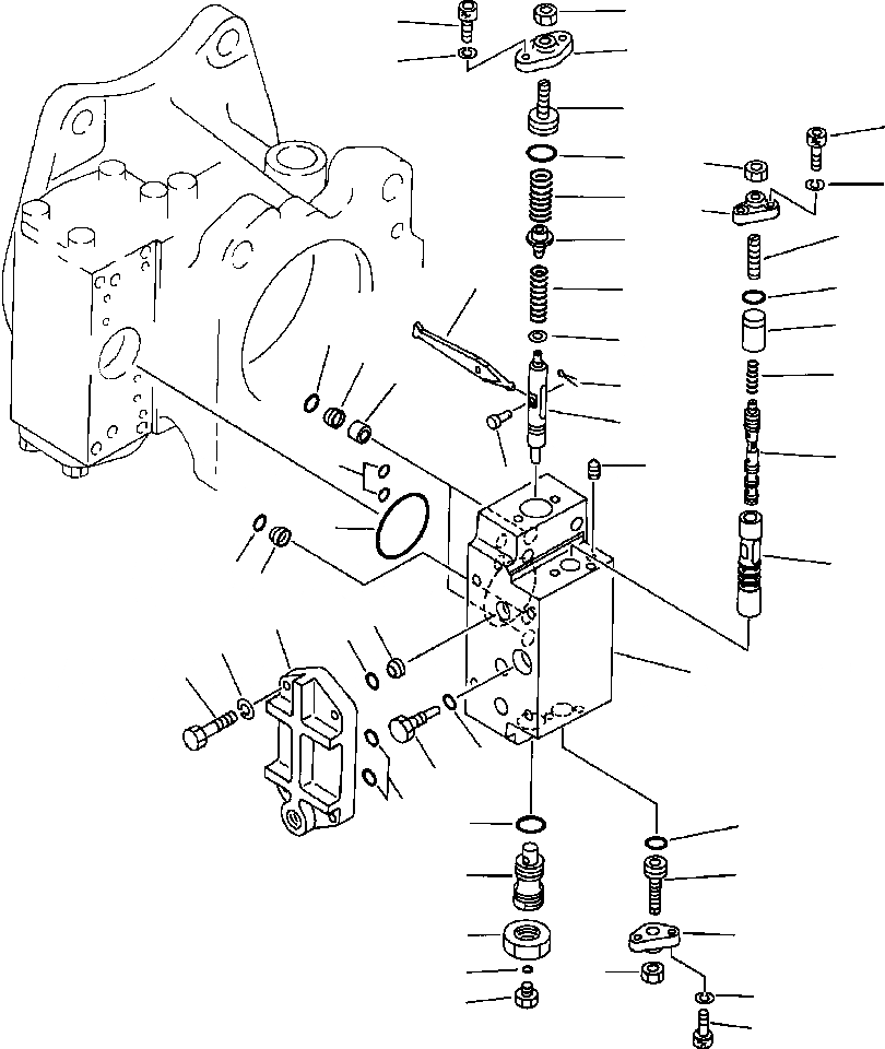 Схема запчастей Komatsu PC650-3 & PC650LC-3 - ГИДР. НАСОС. NO. ПЕРЕДН. СЕРВОКЛАПАН УПРАВЛ-Е РАБОЧИМ ОБОРУДОВАНИЕМ
