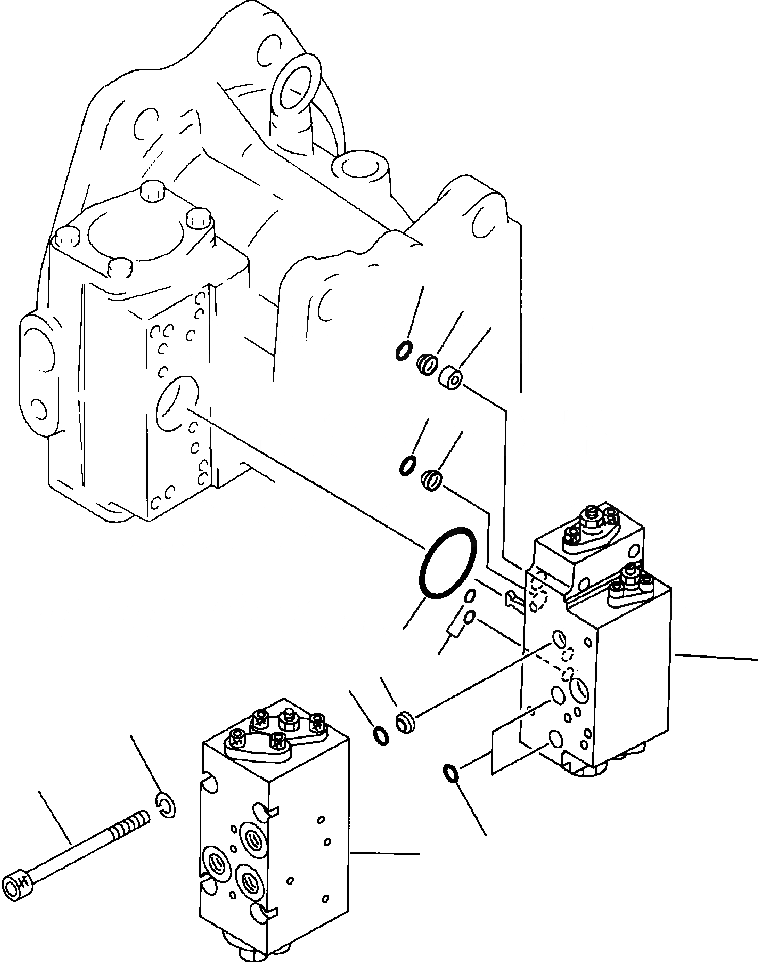 Схема запчастей Komatsu PC650-3 & PC650LC-3 - ПОВОРОТН. ГИДР. НАСОС. БЛОК СЕРВОКЛАПАНА УПРАВЛ-Е РАБОЧИМ ОБОРУДОВАНИЕМ