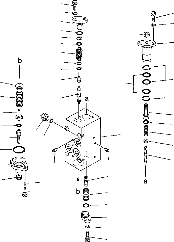 Схема запчастей Komatsu PC650-3 & PC650LC-3 - ПОВОРОТН. ГИДР. НАСОС. CO & NC КЛАПАН УПРАВЛ-Е РАБОЧИМ ОБОРУДОВАНИЕМ