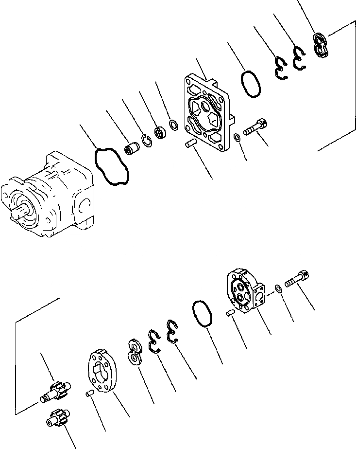 Схема запчастей Komatsu PC650-3 & PC650LC-3 - ГИДРАВЛ ПРИВОД НАСОС УПРАВЛ-Е РАБОЧИМ ОБОРУДОВАНИЕМ