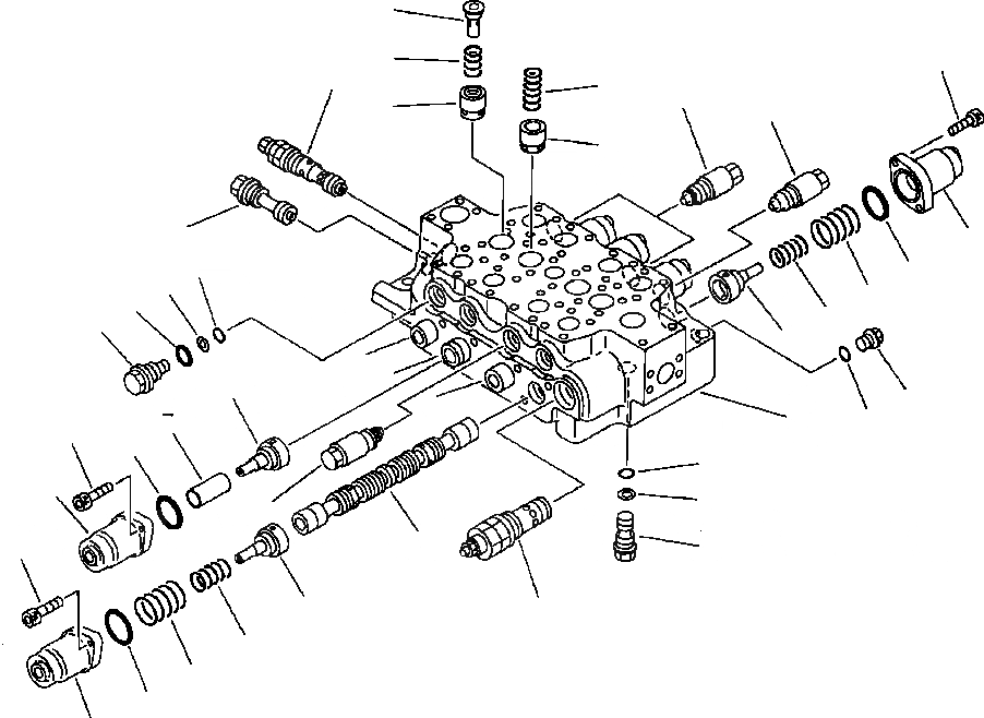 Схема запчастей Komatsu PC650-3 & PC650LC-3 - УПРАВЛЯЮЩ. КЛАПАН - ПРАВ. УПРАВЛ-Е РАБОЧИМ ОБОРУДОВАНИЕМ