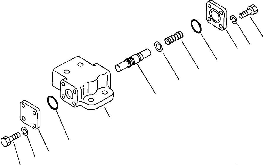 Схема запчастей Komatsu PC650-3 & PC650LC-3 - ХОД РАСПРЕДЕЛИТ. КЛАПАН УПРАВЛ-Е РАБОЧИМ ОБОРУДОВАНИЕМ
