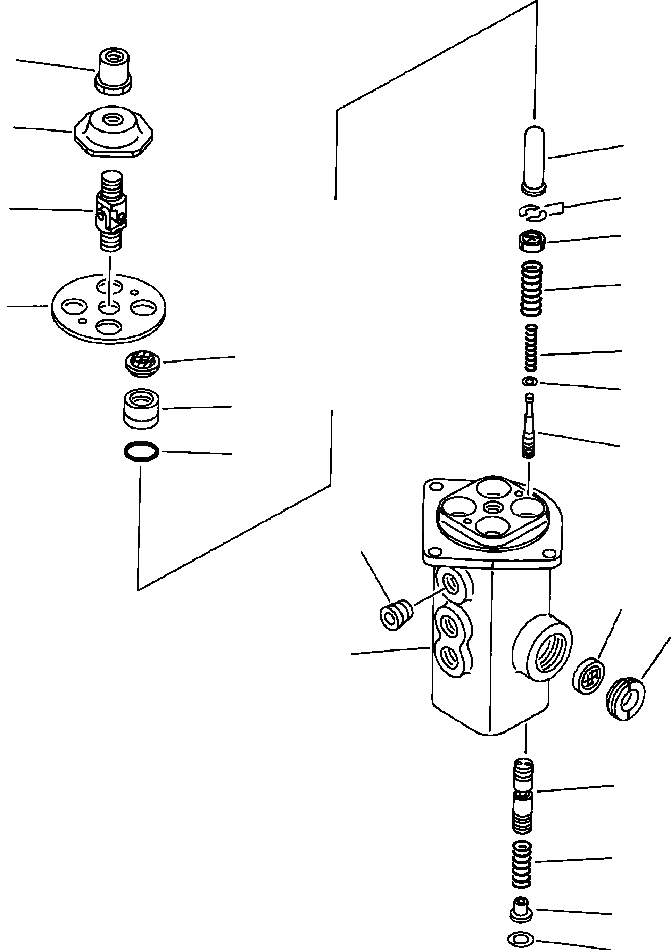 Схема запчастей Komatsu PC650-3 & PC650LC-3 - РАБОЧЕЕ ОБОРУДОВАНИЕ & ПОВОРОТН. PPC КЛАПАН УПРАВЛ-Е РАБОЧИМ ОБОРУДОВАНИЕМ