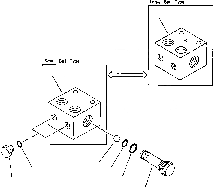 Схема запчастей Komatsu PC650-3 & PC650LC-3 - -BALL КОНТРОЛЬ КЛАПАН УПРАВЛ-Е РАБОЧИМ ОБОРУДОВАНИЕМ