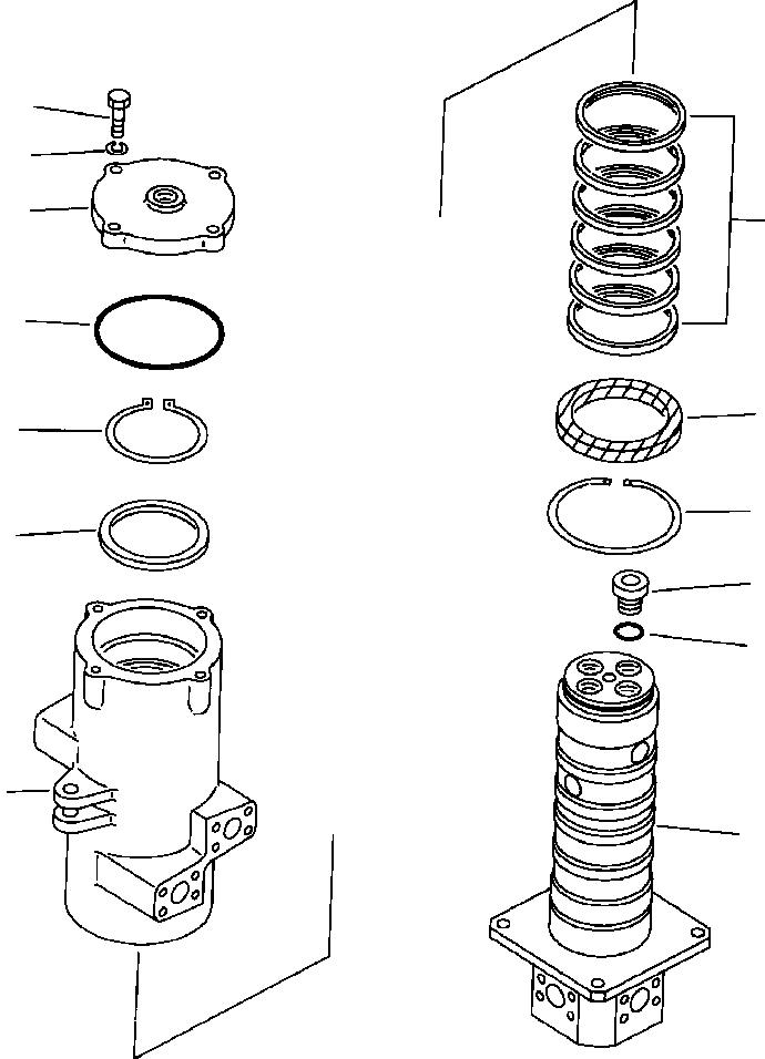 Схема запчастей Komatsu PC650-3 & PC650LC-3 - ПОВОРОТНОЕ СОЕДИНЕНИЕ УПРАВЛ-Е РАБОЧИМ ОБОРУДОВАНИЕМ
