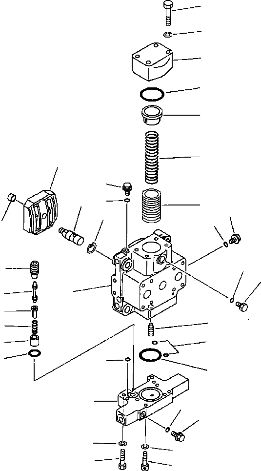 Схема запчастей Komatsu PC650-3 & PC650LC-3 - МОТОР ХОДА РЕГУЛИР. КЛАПАН УПРАВЛ-Е РАБОЧИМ ОБОРУДОВАНИЕМ