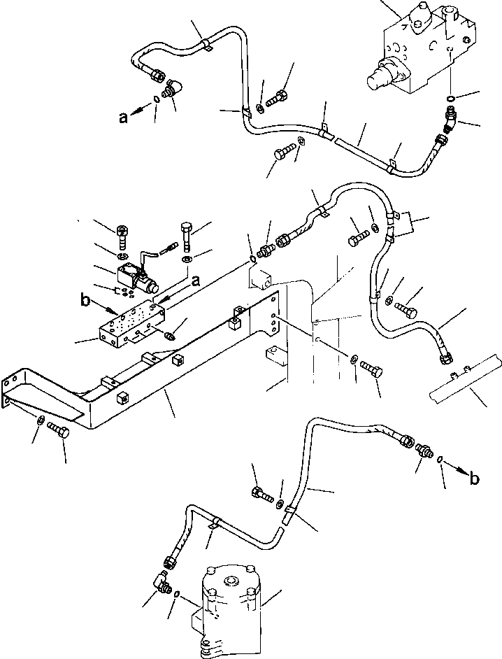 Схема запчастей Komatsu PC650-3 & PC650LC-3 - SPEED SELECT ТРУБЫ УПРАВЛ-Е РАБОЧИМ ОБОРУДОВАНИЕМ